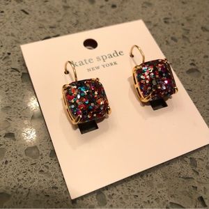 Kate Spade Multi Glitter Square Drop Earrings